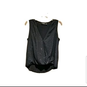 Apt9 Dress Sleeveless Blouse/Tunic/Tank Top Black With Sparkles Size Small